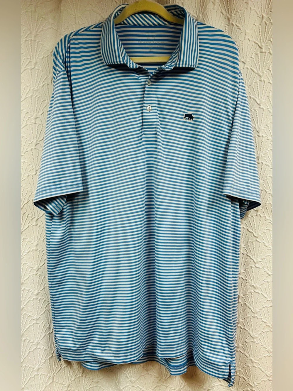 Vineyard Vines Light Blue & White Striped Polo